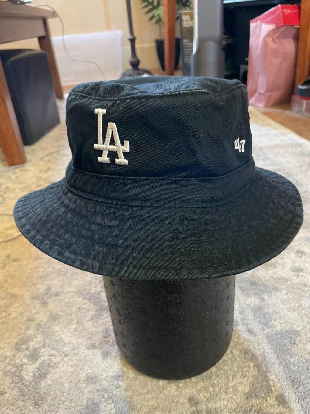 47 Brand 'LA' Black Bucket Hat - OS (on the small side)